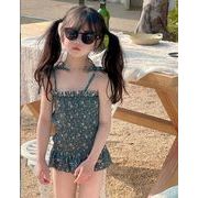 夏  韓国風子供服  ハワイ ワンピース 連体  ベビー服  水着 女の子 UVカット  キッズ 砂浜 水泳