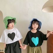 激安  2024夏  韓国風子供服     キッズ服    半袖    Tシャツ   上着   カジュアル   男女兼用  2色