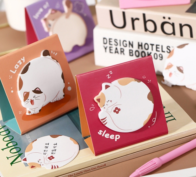 猫文房具 便箋 シッキーノート 付箋ふせん ポストイット メモ用紙 30枚