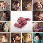 韓国風子供服   写真撮影用   出産祝い   新生児   弾力性  布    ブランケット  撮影道具  装飾  32色