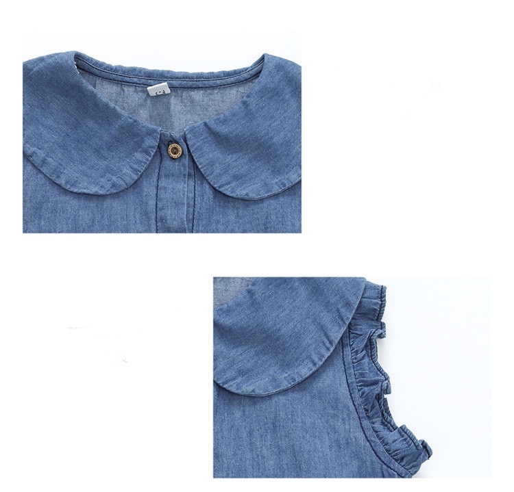 キッズデニムセットアップ シャツ ショートパンツ 上下セット