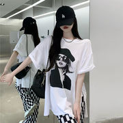 夏　トップス　Tシャツ　半袖　韓国ファッション　薄手　レディース　ゆったり　大きいサイズ