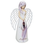 置物 守護の天使 パープル 紫 アメジスト(天然石) ドール フィギュア ギフト 母の日 結婚祝い
