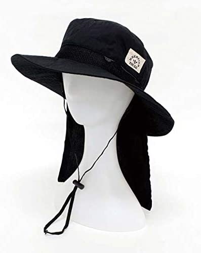 【UVカット加工】ガーデニング帽子 サファリ ソリッド ブラック 4008798-05