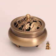 真鍮 香皿 香立 香炉 仏具　陶器　蓮香炉銅製 法具寺院仏教工芸品アンティーク