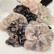 シュシュ　ヘアアクセサリー　デザイン　韓国ファッション　花柄　かわいい