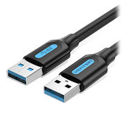 VENTION USB 3.0 A Male to A Male ケーブル 1m Blac