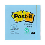 【20個セット】 3M Post-it ポストイット 再生紙 ノート ブルー 3M-654