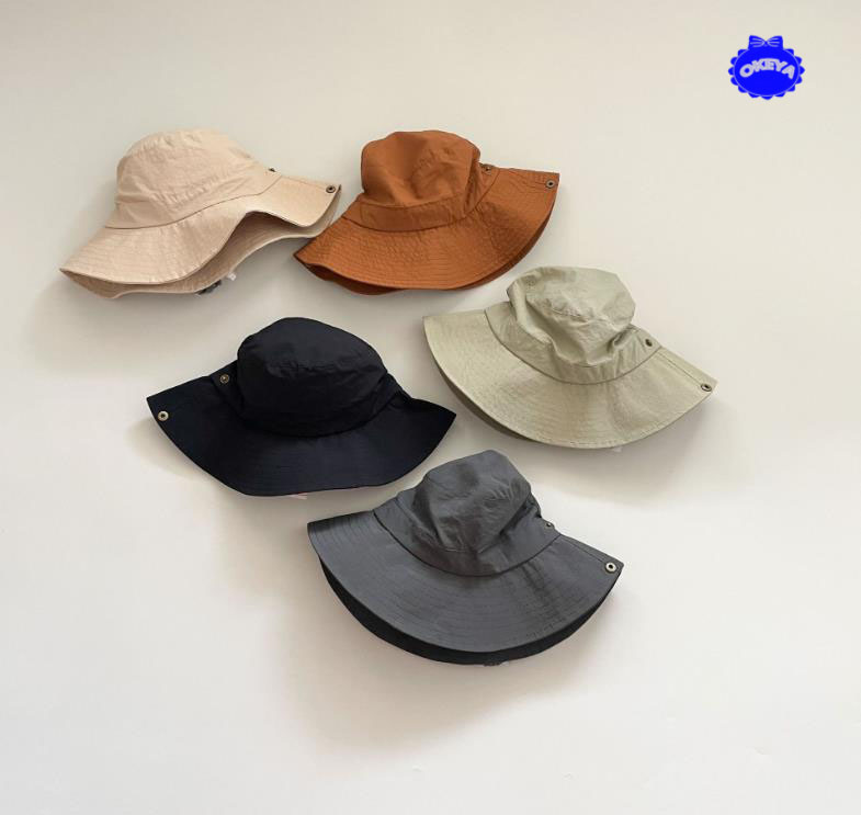 【2023夏新作】バケットハット 帽子 紫外線対策 子供 男女兼用 UV対策 サイズ調節可能 5色展開 52cm
