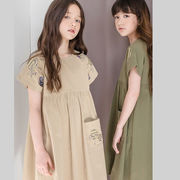 mineka&キッズ服女の子刺繍ワンピース　100cm-170cm　