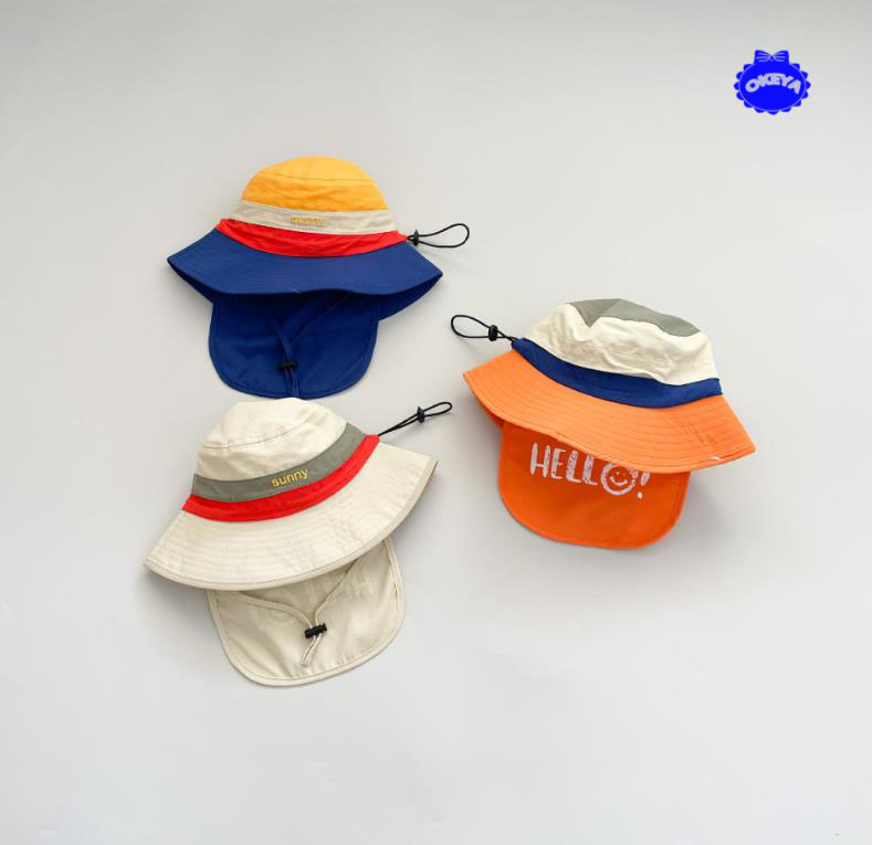 【2023夏新作】バケットハット 帽子 紫外線対策 子供 男女兼用 旅行 UV対策 キッズ つば広 52cm/54cm
