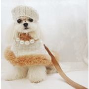 秋冬 ペット服 保温  ストール+帽子+牽引ロープ 小型犬服 可愛い  もふもふ   犬服 猫犬兼用   ペット用品