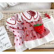 猫服 ネコ雑貨 スカート ペット用品 ペット服いちご  犬服 超可愛い 小型犬服2色