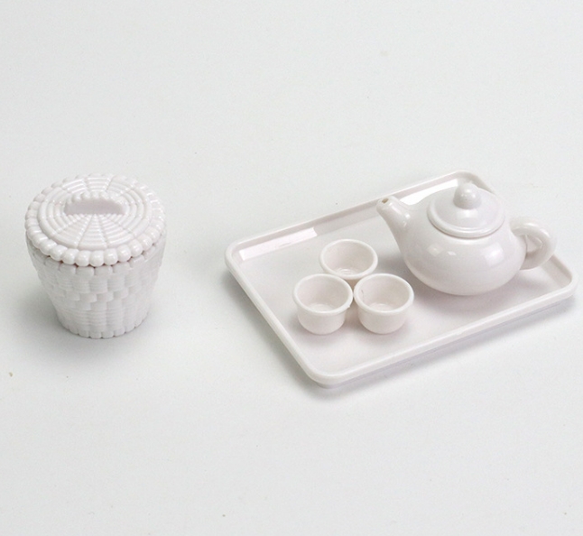ティーカップセット  ドールハウス用  ミニチュア    置物    インテリア用    装飾   模型 モデル