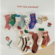 韓国風   子供服  赤ちゃん  子供用靴下　ベビー靴下   ソックス  靴下  花柄　  12色