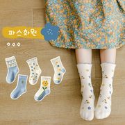 韓国風   子供服  赤ちゃん  子供用靴下　ベビー靴下   ソックス  靴下　花柄  5色