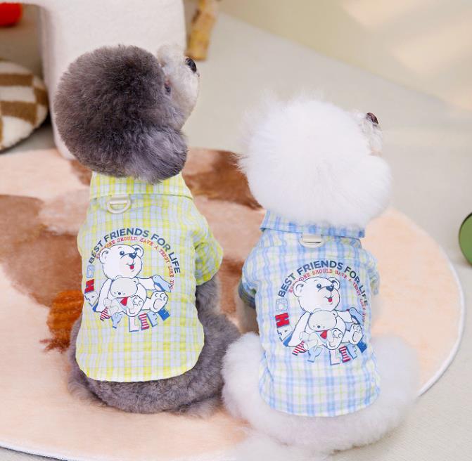 2024 犬服 ペット服     ペット用品 ネコ雑貨 シャツ  可愛い  猫犬兼用2色