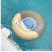 スイミングサークル INS 透過性 可愛い インフレータブル ガスいりざがね 横転防止 水泳用品