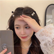 韓国ファッションのヘアアクセサリー 小さなパールのヘアピン 繊細なヘッドギア、