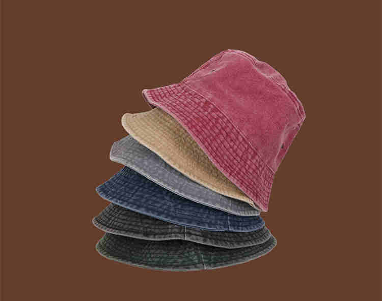 季節の流行・日除け帽・大人用・デニム漁師帽・6色・人気・ファッション帽子