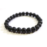 ≪特価品/即納≫天然石 オニキス 丸玉 ブレスレット 粒8mm サイズ 16cm