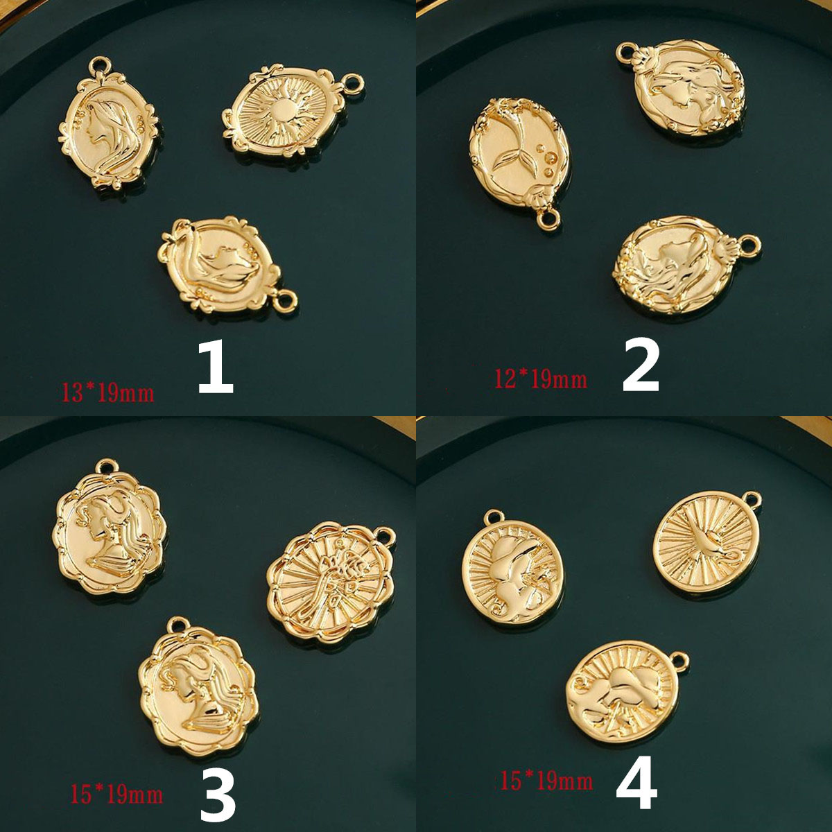 コイン チャーム 金属パーツ 金具 素材 ハンドメイド 資材 手作り  