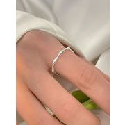 S925銀メッキ竹節指輪女性デザイン素輪ファッション個性人差し指開口指輪軽量高級感