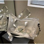 鞄 ショルダーバッグ ハンドバッグ ガールズ  透明バッグ メッシュ 大容量