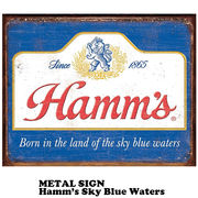 メタルサイン Hamm's Sky Blue Water【ハムズ ブリキ看板】