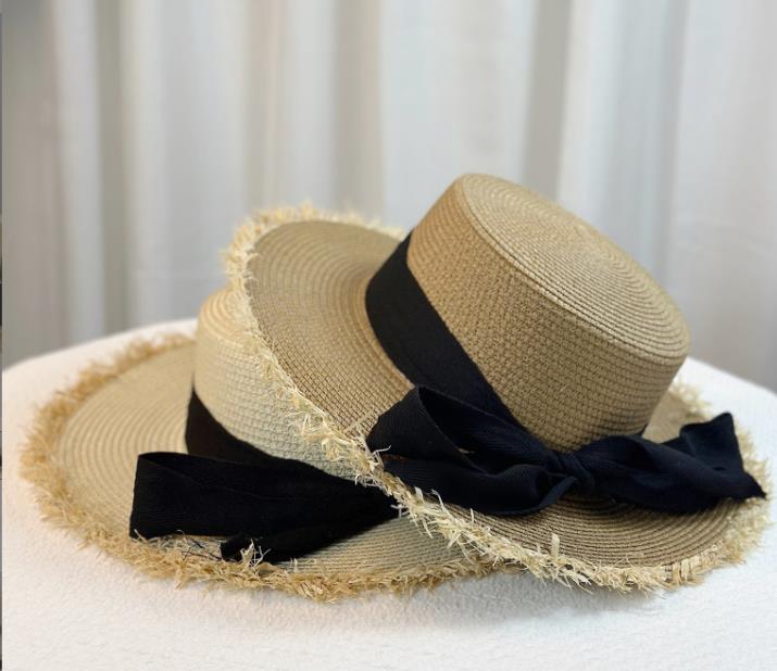 夏新作 韓国風  帽子 レディース  ハワイ ハット  紫外線対策   麦わら帽子   日除け帽子  　2色