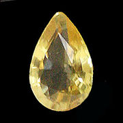 ≪特価品/即納≫天然石 イエローサファイア(Yellow Sapphire) ルース/ペアシェイプカット 6x4mm