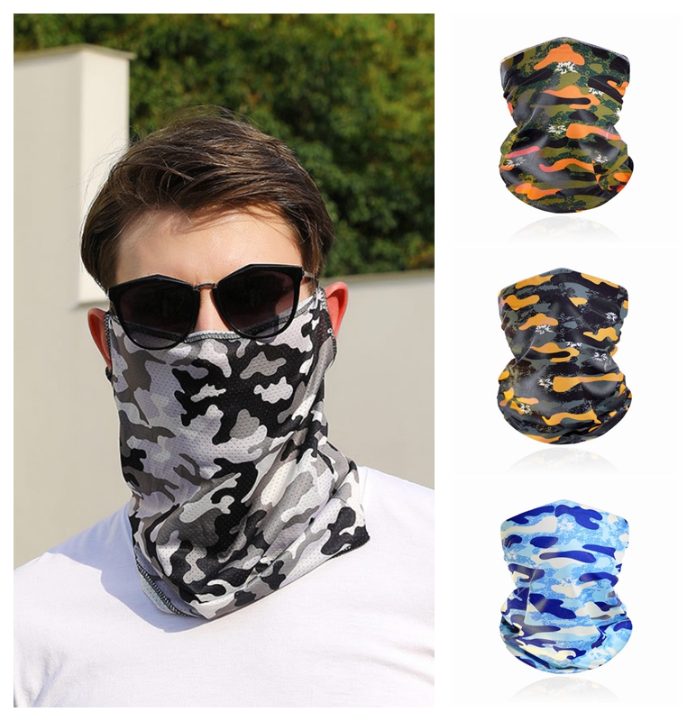冷感 日焼け防止 マスク フェイスマスク フェイスガード 夏用 登山 自転車 UVカット メンズ