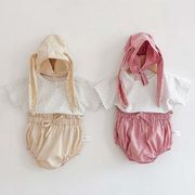 【2023夏】韓国風子供服 ベビー服 キッズ 女の子  半袖 3点セット