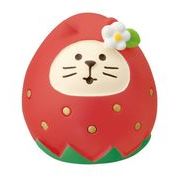 【新登場！Concombre洋菓子コンブル！いちごケーキフェア】フルーツ猫だるま いちご