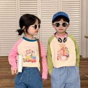 【2023春夏】韓国風子供服 ベビー服 キッズ 男女兼用 カジュアル 長袖 トップス Tシャツ