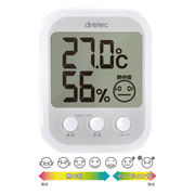 ドリテック デジタル温湿度計 オプシスプラス　A/ホワイト
