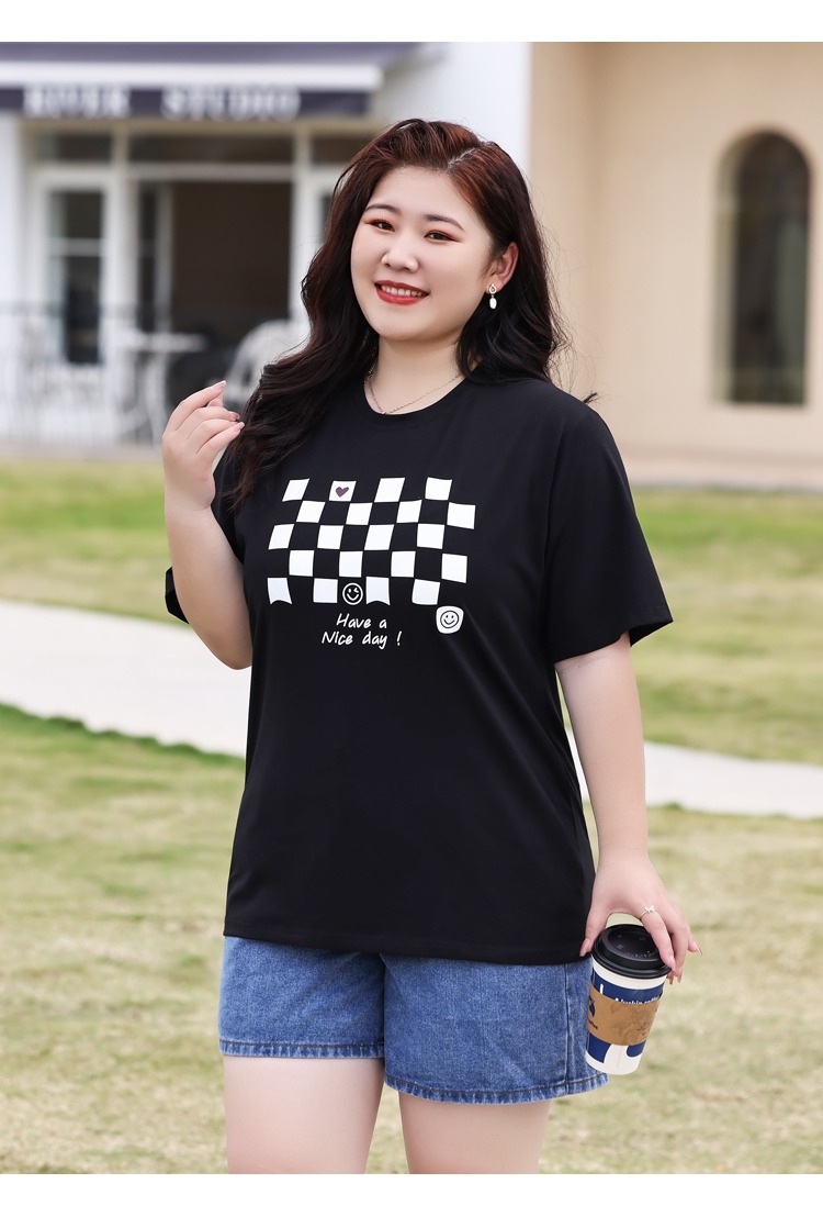 予約220493】大きいサイズ 韓国レディース ファッション Tシャツ