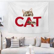 2023 FW 今年大人気 早い者勝ち  壁面装飾 タペストリー 寝室 かわいい 猫の背景布 壁布 寝室ライブ