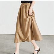 夏 新作 レディース スカートデザイン感 きれい  純色 ロングスカート シンプル きれい ゆったり お出かけ