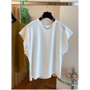 超格安での販売が実現  ゆったりする カジュアル 飛袖tシャツ 半袖tシャツ 袖なしtシャツ 肩落ち袖上着