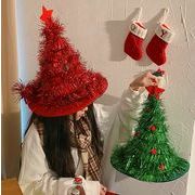 クリスマスツリー帽子    パーティー    装飾撮影道具    韓国風    飾り