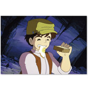 ジブリ【天空の城ラピュタ】 ポストカード(バズーの目玉焼きパン) 食べ物シリーズ 7938 食べ物シリーズ