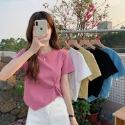 韓国ファッション★レディース向け★♪半袖★♪トップス★♪Tシャツ♪カジュアル★♪4色