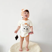 2023夏　ベビーロンパース　赤ちゃん　子供服　キッズ服　半袖　可愛い　カバーオール　韓版