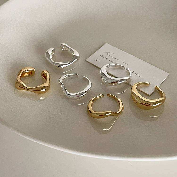 メタル指輪　オープンリング　デザイン　アクセサリー　レディース　韓国ファッション