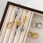 ステンレス指輪　リング　デザイン　金属アレルギー対応　ファッション　18kコーティング