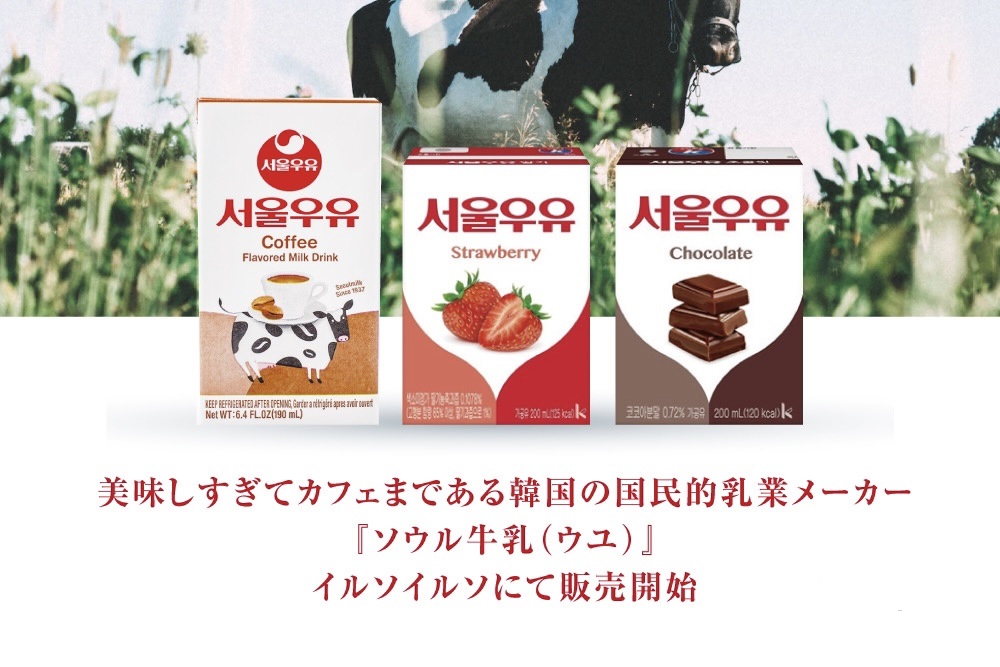 新商品　ソウル牛乳３種　ソウルミルク　イチゴ　チョコレート　コーヒー　冷蔵