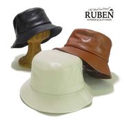 年間品　Rubenエコレザーバケットハット　ヤング帽子