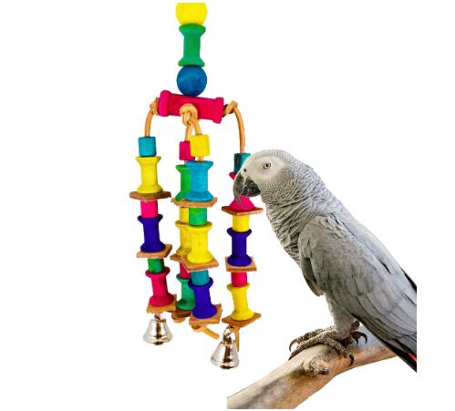 鳥用おもちゃ バードトイ おもちゃ トイ 鳥用品 ペット用品 ベル付き  玩具  ストレス解消 吊り下げ 羽休め