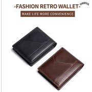 財布 三つ折り スキミング防止 牛本革 小銭入れ コインケース カード収納 メンズ 多機能財布 3色展開